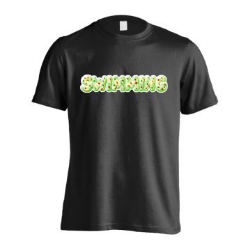 水泳 競泳 Tシャツ 半袖 メンズ レディース ジュニア 練習着 ドライ おもしろ tシャツ 速乾 スポーツ ウェア 名入れ 女子 男子 チーム おしゃれ 文字入れ無料 「ポップなアイスのSWIMMINGロゴ」 アートワークスコウベ 【送料無料】