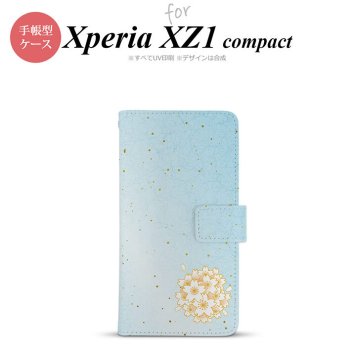 【手帳型 スマホ カバー ケース】【SO02K】【エクスペリア XZ1】手帳型 ケース SO-02K スマホ カバー Xperia XZ1 Compact エクスペリア 和サクラ 青 nk-004s-so02k-dr1275【メール便送料無料】