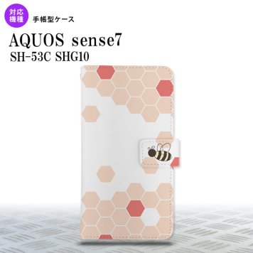 sense7 sense7 手帳型スマホケース カバー ハニー クリア 赤 2022年 11月発売 nk-004s-sens7-dr1686