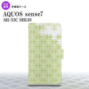 sense7 sense7 手帳型スマホケース カバー パズル 薄緑 2022年 11月発売 nk-004s-sens7-dr1208