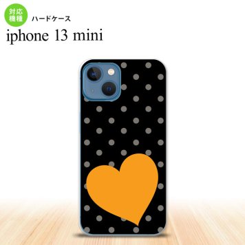iPhone13mini iPhone13 mini ケース ハードケース トランプ 水玉 ハート 黒 オレンジ  nk-i13m-550