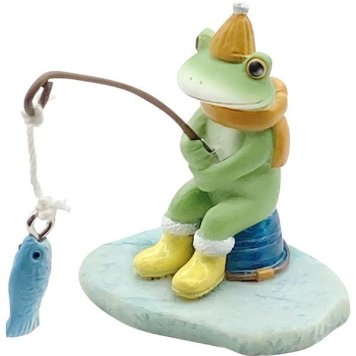 【ギフト対応無料】コポー 氷上で魚釣り ダイカイ Copeau(コポー) コポーシリーズ かえる カエル 置物 オブジェ ※送料無料(北海道・沖縄は除く)