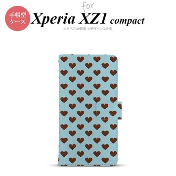 【手帳型 スマホ カバー ケース】【SO02K】【エクスペリア XZ1】手帳型 ケース SO-02K スマホ カバー Xperia XZ1 Compact エクスペリア ハート（B） 青 nk-004s-so02k-dr172【メール便送料無料】