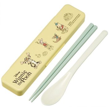 くまのプーさん/cafe 抗菌 音のならないコンビセット 箸18cm スケーター ※送料無料(ポスト投函)