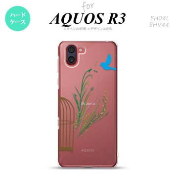 SH-04L SHV44 R3 AQUOS R3 スマホケース カバー 青い鳥 緑 nk-r3-1296