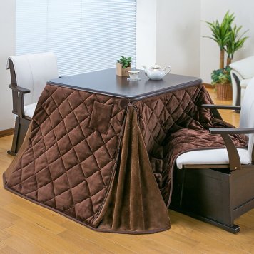 ダイニングこたつセット イス2脚付き 正方形 [こたつ本体+布団+イス2脚] 80cm×80cm ダイニングこたつ テーブル ダイニングチェア 2脚 リバーシブル布団付きこたつセット　送料無料