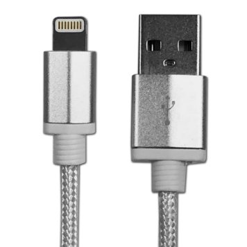 hidisc 【Apple認証品】10000回の折り曲げに耐えられるしなやかLightningケーブル 1m アルミコネクタ/ナイロンメッシュ 高速充電2.4A対応 HD-LHC1SCWH