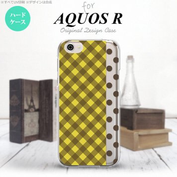 【SH03J】【スマホケース/スマホカバー】【アクオス R】SH03J スマホケース AQUOS R SH-03J カバー アクオス R チェック･ドット 黄 nk-sh03j-1522【メール便送料無料】