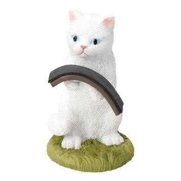 アクセサリーホルダー 白ネコ 腕時計スタンド ブレスレットスタンド 猫雑貨 インテリア小物 置物 ディスプレイスタンド 癒しグッズ アクセサリー収納 猫グッズ プレゼント ギフト セトクラフト