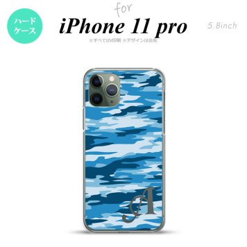 iPhone11Pro iPhone11 Pro スマホケース ハードケース タイガー 迷彩 C 青 +アルファベット メンズ レディース nk-i11p-1169i