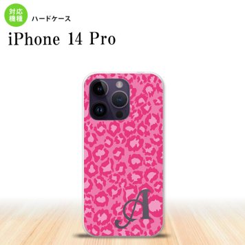 iPhone14 Pro iPhone14 Pro スマホケース 背面ケース ハードケース 豹柄 B ピンク +アルファベット 2022年 9月発売 nk-i14p-892i