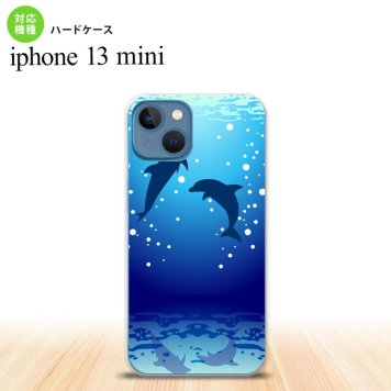 iPhone13mini iPhone13 mini ケース ハードケース イルカ 紺  nk-i13m-1001
