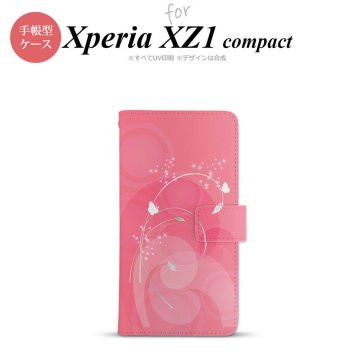 【手帳型 スマホ カバー ケース】【SO02K】【エクスペリア XZ1】手帳型 ケース SO-02K スマホ カバー Xperia XZ1 Compact エクスペリア バタフライ・蝶（A） ピンク nk-004s-so02k-dr202【メール便送料無料】
