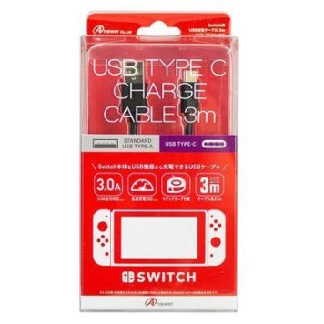 アンサー Switch用 USB充電ケーブル 3m ANS-SW012BK
