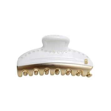 アレクサンドルドゥパリ ALEXANDRE DE PARIS ヘアクリップ ヘアアクセサリー VENDOME ICCM-15571-16P1-BLANC-NAT ホワイト ゴールド