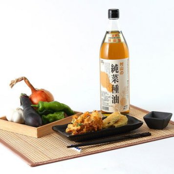 揚げ物に最適！ 菜種本来の風味を楽しめる 純国産天然一番搾りの純菜種油