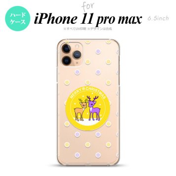 iPhone11ProMax iPhone11pro max スマホケース ハードケース トナカイ ワッペン 黄 メンズ レディース nk-i11pm-622