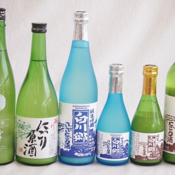 地酒にごり6本セット(白川郷ささ純米吟醸まろやかな辛口(岐阜) 白川郷純米(岐阜) 桃川にごり原酒(青森) 宮の雪純米 (三重) 白川郷 にごり酒 純米(岐阜)) 720ml×4本 300ml×2本