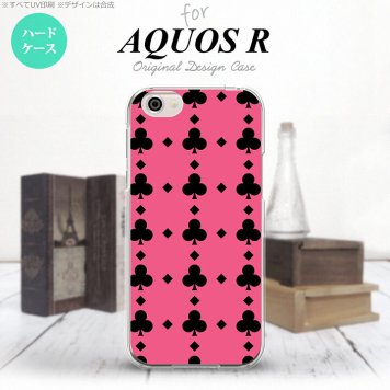 【SH03J】【スマホケース/スマホカバー】【アクオス R】SH03J スマホケース AQUOS R SH-03J カバー アクオス R トランプ(クラブ) ピンク×黒 nk-sh03j-532【メール便送料無料】