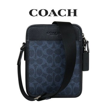 送料無料 コーチ COACH アウトレット 誕生日 メンズ バッグ ショルダーバッグ CAT78 QBN2V(デニム×ミッドナイト ネイビー) シグネチャー (男性 ブランド プレゼント ミニバッグ 斜めがけ)