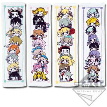 E賞 微力ながら集GOタオル 約70cm/全4種セット/白猫プロジェクト 私立 茶熊学園/新品/一番くじ