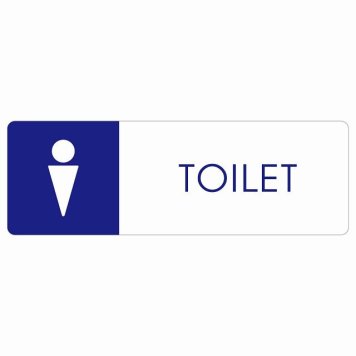 トイレ 案内 シール 男 D1 長方形 ドア 防水 屋内 屋外 サインステッカー ピクトサイン トイレマーク表示 案内 注意 施設 御手洗 TOILET おしゃれ シンプル 安全対策