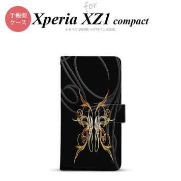 【手帳型 スマホ カバー ケース】【SO02K】【エクスペリア XZ1】手帳型 ケース SO-02K スマホ カバー Xperia XZ1 Compact エクスペリア ピンスト 黒×黄 nk-004s-so02k-dr1241【メール便送料無料】