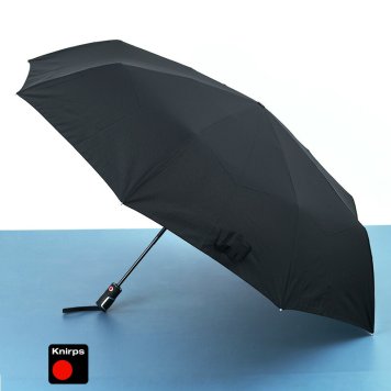 Knirps Big Duomatic Safety 自動開閉 折りたたみ傘 8本骨 69cm ブラック メンズ大きい/おしゃれ/風に強い/折り畳み傘/