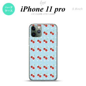 iPhone11Pro iPhone11 Pro スマホケース ハードケース さくらんぼ チェリー 青 メンズ レディース nk-i11p-177
