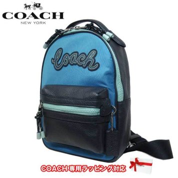 コーチ アウトレット COACH ショルダーバッグ F76728 ナイロン×レザー ロゴ スリングパック / ボディーバッグ SVP4T(セルリアンマルチ)【RCP】【0815楽天カード分割】【s-mail03】