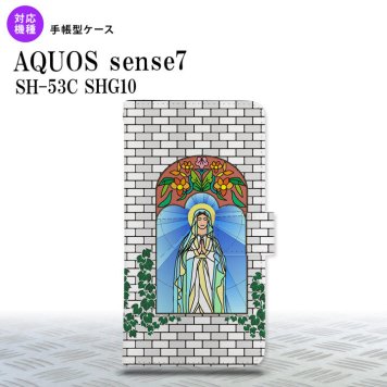 sense7 sense7 手帳型スマホケース カバー マリア様 グレー 2022年 11月発売 nk-004s-sens7-dr1503