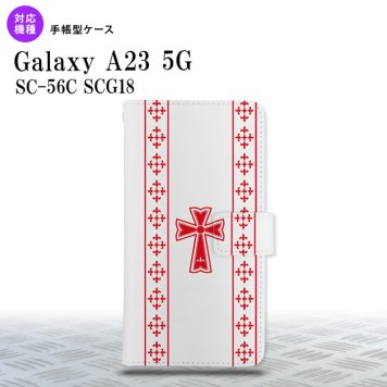 Galaxy A23 GalaxyA23 手帳型スマホケース カバー ゴシック クリア 赤 2022年 10月発売 nk-004s-a23-dr1007