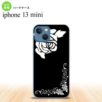 iPhone13mini iPhone13 mini ケース ハードケース バラ A 黒 白  nk-i13m-1068