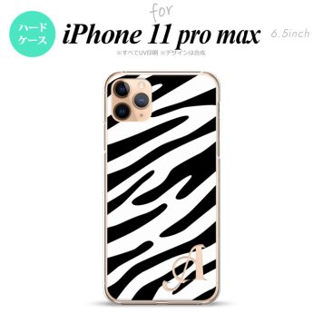 iPhone11ProMax iPhone11pro max スマホケース ハードケース ゼブラ 黒 白 +アルファベット メンズ レディース nk-i11pm-121i