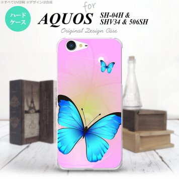 【SH04H】【スマホケース/スマホカバー】【アクオス ゼータ】SH04H スマホケース AQUOS ZETA SH04H カバー アクオス ゼータ バタフライ・蝶（B） ピンク nk-sh04h-211【メール便送料無料】