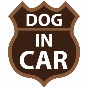 DOG IN CAR ステッカー ブラウン ルート66 愛犬車用グッズ カーステッカー シール sticker 安全対策 あおり運転 かっこいい おしゃれ かわいい 車ステッカー ステッカー 車 サインステッカー ドライブ 防水 屋外 屋内 カーサイン