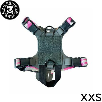 KILONINER キロナイナー M1 Light Speed Harness M1 ライトスピード ハーネス XXS Pink/Wolf Grey 胴輪 ワッペンでカスタマイズ可 小型犬 超小型犬