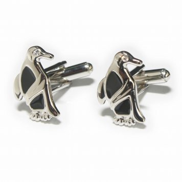 鎌倉カフス工房 クリスタルeyeペンギンカフスボタン・カフリンクス メンズ  dc035 結婚式 旦那 プレゼント ギフト 彼氏 父の日 誕生日プレゼント