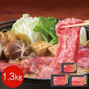3大ブランド和牛 すき焼きセット 食べ比べ 1.3kg 神戸牛 松阪牛 近江牛 バラ モモ 肉 冷凍 詰め合わせ ギフト 御歳暮 お中元 お祝い 内祝い 贈答用 高級牛肉 贅沢グルメ