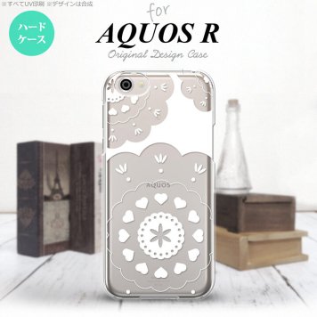 【SH03J】【スマホケース/スマホカバー】【アクオス R】SH03J スマホケース AQUOS R SH-03J カバー アクオス R レース・クリア 白 nk-sh03j-1481【メール便送料無料】