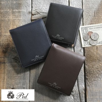 Pid サフィアーノレザー 二つ折り財布 小銭入れあり Foglia