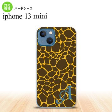 iPhone13mini iPhone13 mini ケース ハードケース キリン 黄 +アルファベット  nk-i13m-745i
