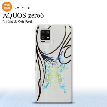 SHG04 SHG04 ZERO6 AQUOS zero6 スマホケース ソフトケース ピンスト 線 ブルー グリーン メンズ レディース nk-zero6-tp1232