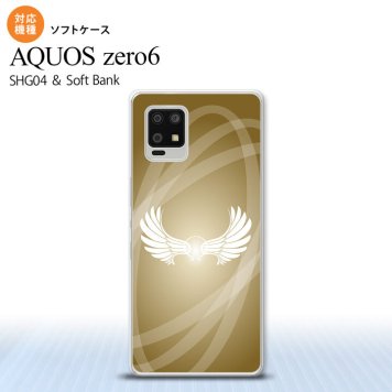 SHG04 SHG04 ZERO6 AQUOS zero6 スマホケース ソフトケース 翼 光 ゴールド風 メンズ レディース nk-zero6-tp462