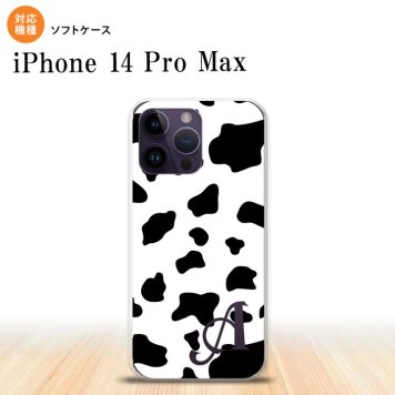 iPhone14 ProMax iPhone14 Pro Max スマホケース 背面ケースソフトケース ダルメシアン 牛 白 +アルファベット 2022年 9月発売 nk-i14pm-tp480i