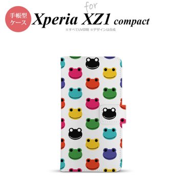 【手帳型 スマホ カバー ケース】【SO02K】【エクスペリア XZ1】手帳型 ケース SO-02K スマホ カバー Xperia XZ1 Compact エクスペリア カエル・かえる （B） nk-004s-so02k-dr162【メール便送料無料】