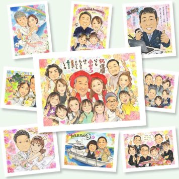 還暦のプレゼントに、名前、日付、メッセージも記載可能。修正無料で、納得しながら進められます。 贈り物 還暦 似顔絵 名入れ プレゼント ギフト 手描き 還暦 お祝い 誕生日 記念 大人数 祖母 おじいちゃん おばあちゃん 祖父 名入れ 下書き確認 修正無料 喜ばれる 宝物 そっくり サプライズ 一生もの 傘寿 長寿 還暦 大量注文 イラスト 古希祝い カラフル 同窓会 オーダーメイド 節目 感動