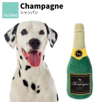 FuzzYard/ファズヤード Champagne シャンパン 犬猫用おもちゃ パロディグッズ プラッシュトイ 洗濯丸洗い可能 ノンアレルゲン加工 供用おもちゃ基準ST(セーフティトイ)化学検査合格商品 かわいい おしゃれな犬用おもちゃ グッズ 鳴き物入【AR】