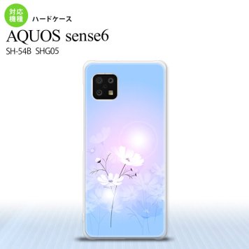 SH-54B SHG05 AQUOS sense6 スマホケース ハードケース コスモス 水色 ピンク メンズ レディース nk-sens6-606