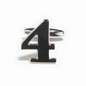 鎌倉カフス工房 数字の4カフスボタン（バラ売り）・カフリンクス メンズ  cf362 結婚式 旦那 プレゼント ギフト 彼氏 父の日 誕生日プレゼント